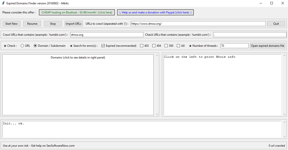 Expired Domains Finder : logiciel pour trouver des domaines expirés