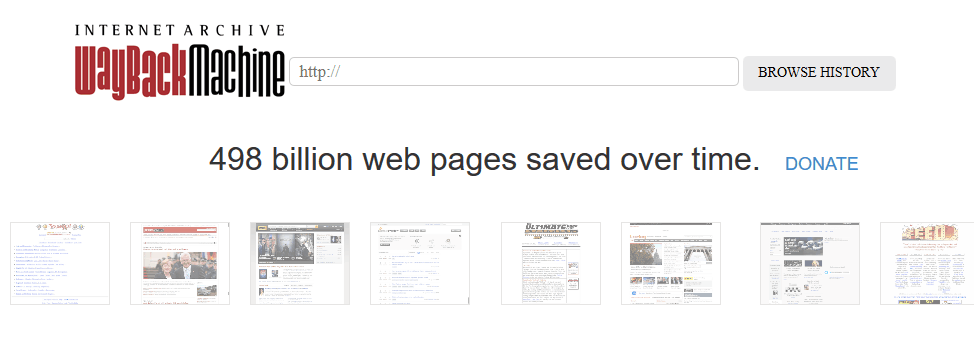 Wayback Machine : retrouver des anciens sites internet